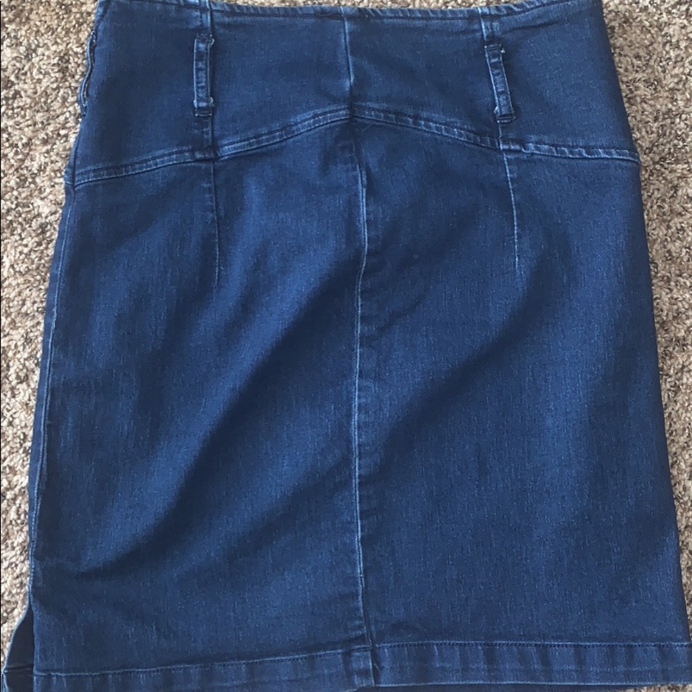 Free People Jean Mini Skirt